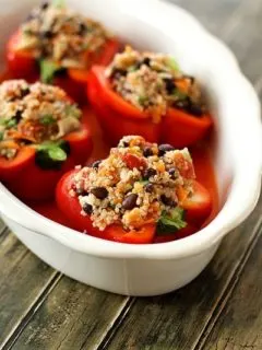 Vegetarian Quinoa Stuffed Bell Peppers