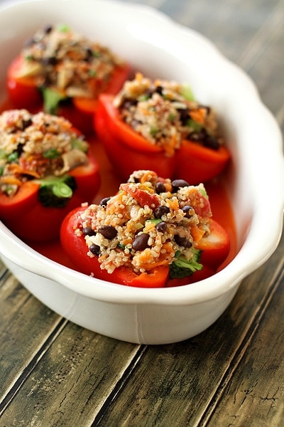 Vegetarian Quinoa Stuffed Bell Peppers