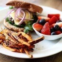 Sweet Potato Fries with Garlic and Parmesan