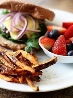 Sweet Potato Fries with Garlic and Parmesan