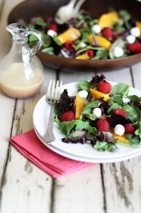 Spring Mix Salad with Raspberries