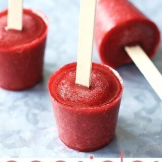 Pomegranate, Raspberry, and Nectarine Popsicles