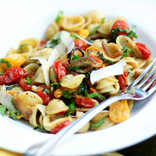 Orecchiette with Slow-Roasted Tomatoes, Basil, and Parmesan