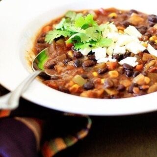 black bean and sweet potato chili