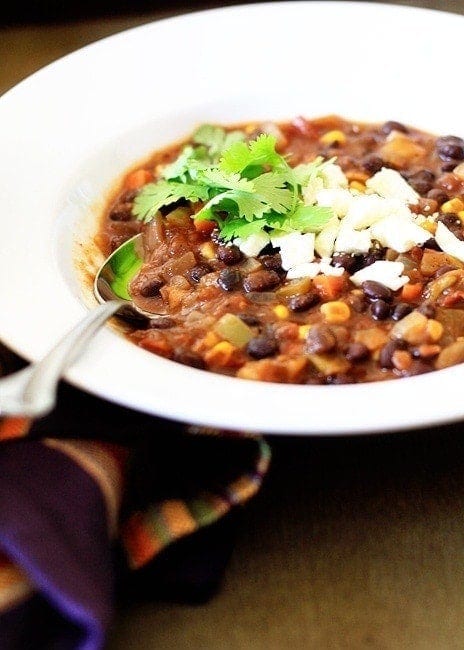 black bean and sweet potato chili