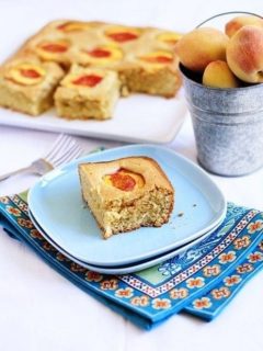 dimply peach almond cake