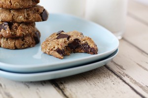 Almond Butter Cookies with Oatmeal and Chocolate Chips