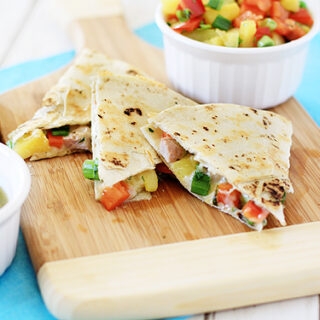 pork and pineapple quesadillas