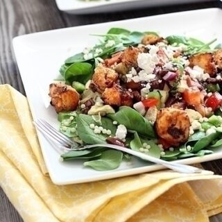 tandoori chicken with spinach and couscous