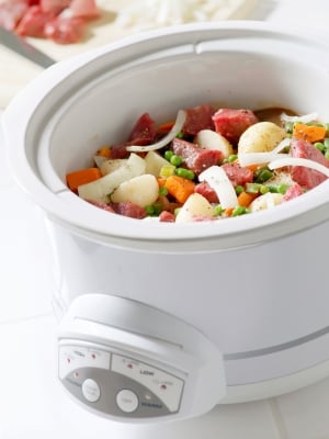 Making Beef Stew in Crock Pot