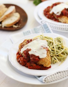 chicken parmesan with homemade tomato sauce