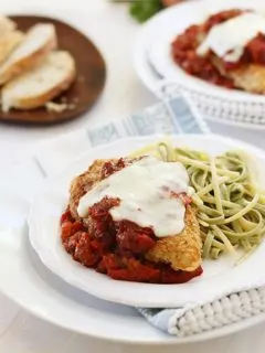 chicken parmesan with homemade tomato sauce