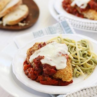 chicken parmesan with homemade tomato sauce