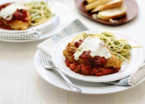 chicken parmesan with homemade sundried tomato sauce