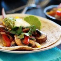 Vegetarian Fajitas with Portabella Mushroom