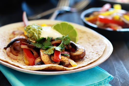 vegetarian fajitas: recipe for portabella mushroom fajitas