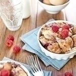 Raspberry Vanilla Bean Bread Pudding