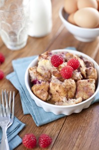 recipe for bread pudding with raspberries