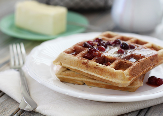 healthy waffle recipe with whole wheat and flax