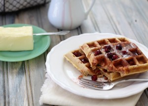recipe makeover: healthier whole wheat flax waffles