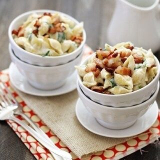 mac and cheese with fontina and bacon