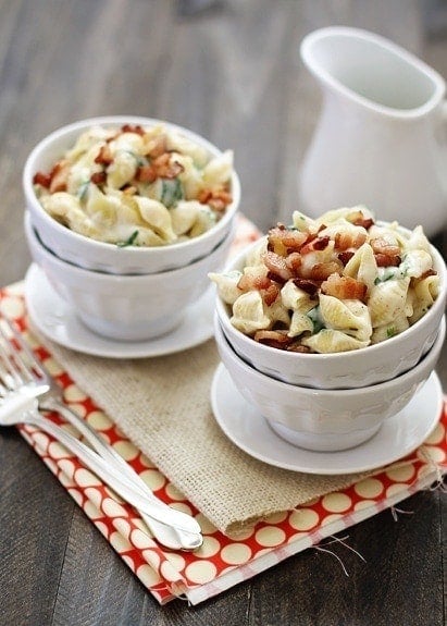 mac and cheese with fontina and bacon
