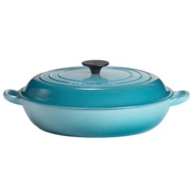 8,45 quart Braiser Pan WOK High-Quality Cast Iron with a Frying Pan Li