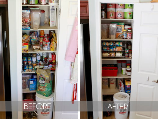 pantry makeover before and after