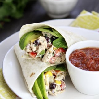 mexican chicken salad wrap