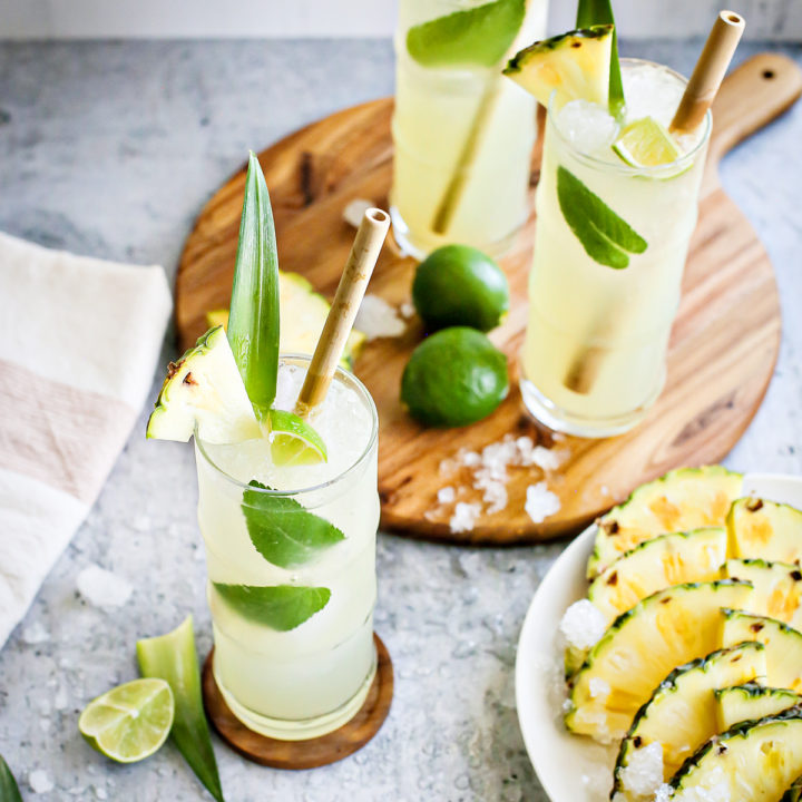 photo of pineapple coolers in glasses