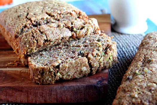 sliced loaf of zucchini quinoa bread