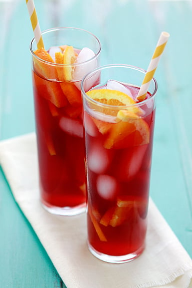 Raspberry Tangerine Iced Tea