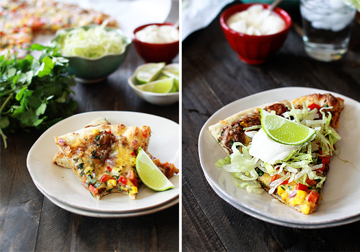 black bean mexican pizza