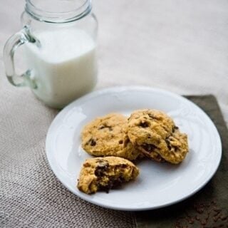 dark chocolate chip pumpkin cookies