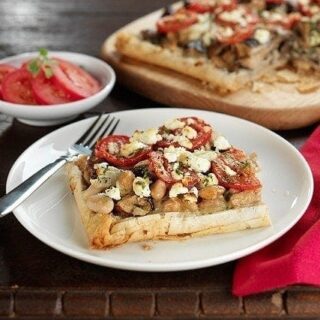 white bean and mushroom tart