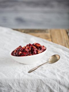 This Cranberry Orange Walnut Relish is so easy to make and will definitely become a staple at your Thanksgiving table.