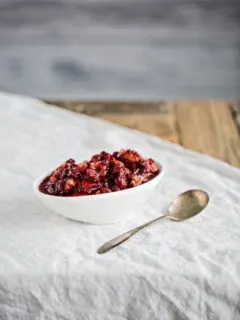 This Cranberry Orange Walnut Relish is so easy to make and will definitely become a staple at your Thanksgiving table.