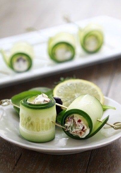 Cucumber Feta Rolls | Easy Holiday Appetizer