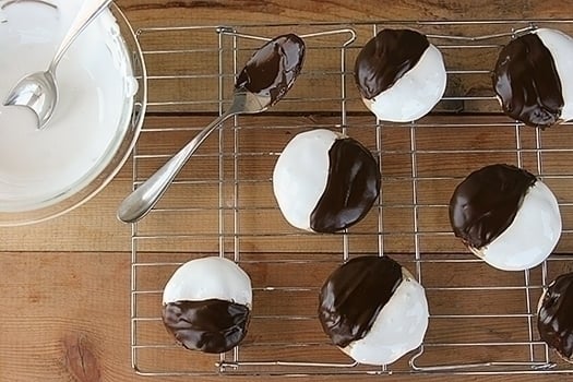 black and white smores cookies