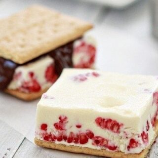 Raspberry Ice Cream Sandwiches