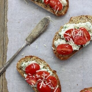 Herbed Ricotta Crostini with Tomatoes