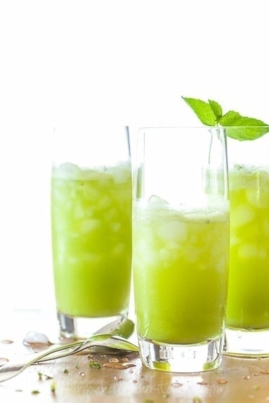 Sparkling Pineapple Mint Juice Sylvie Shirazi