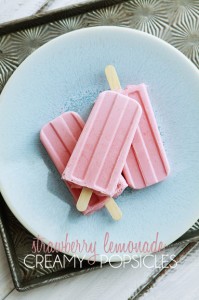 creamy strawberry lemonade popsicle recipe