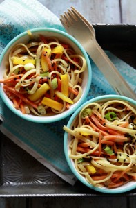 easy sesame noodle pasta salad lunch