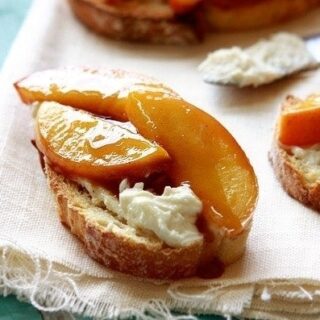 Roasted Peach Crostini