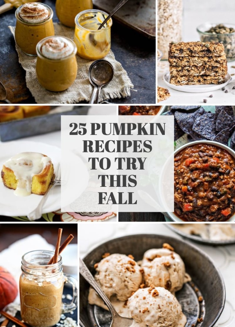 collage of pumpkin recipes