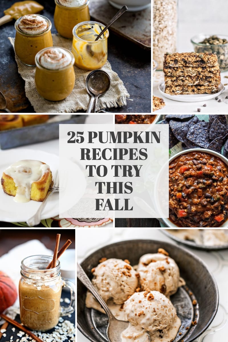 collage of pumpkin recipes