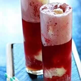 Pomegranate Orange Ice Cream Float