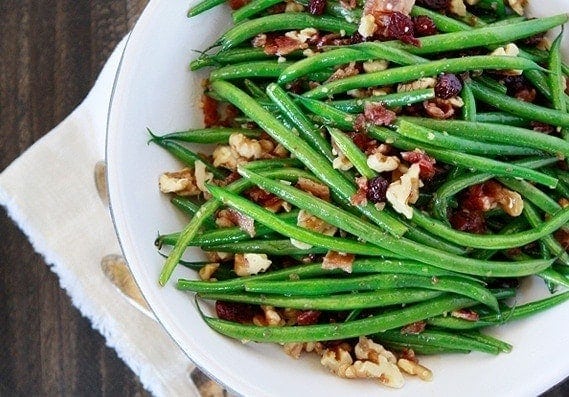 sauteed green beans with walnuts