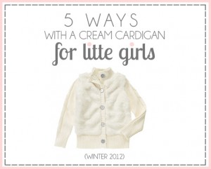 5 Ways with a Cream Cardigan Gymboree Giveaway